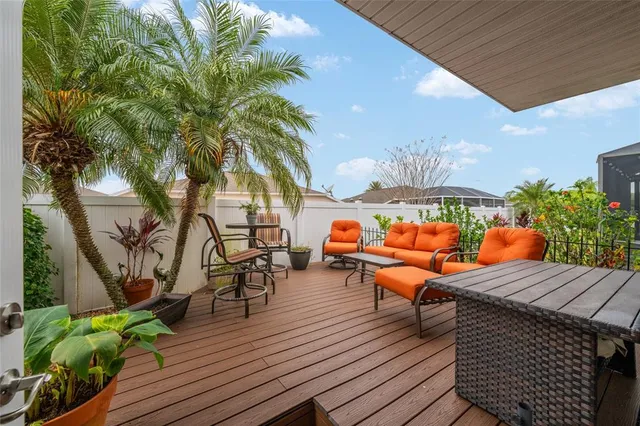 a outdoor space with furniture