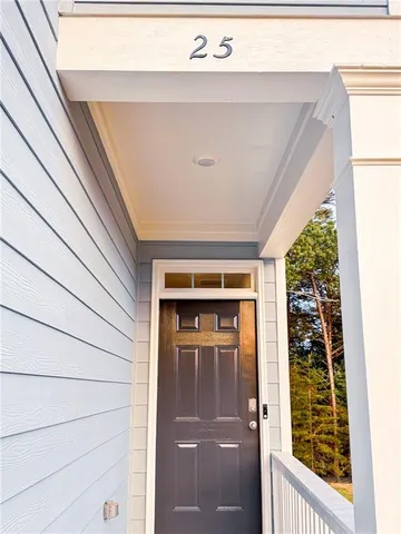 a view of front door