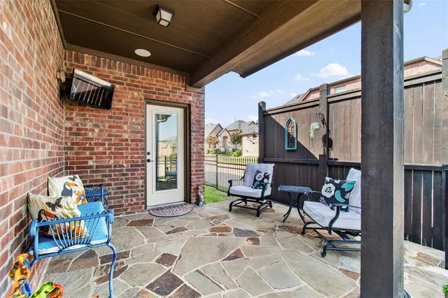 a outdoor space with furniture