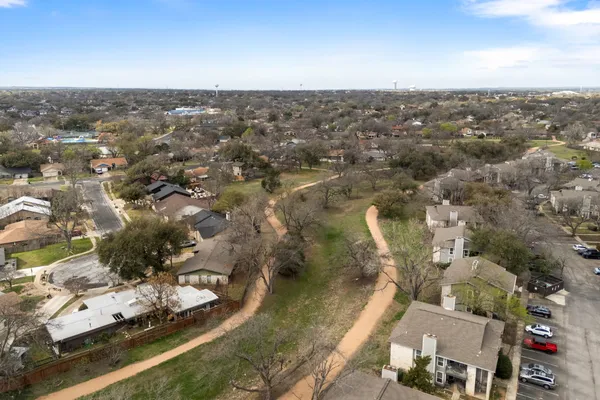 an aerial view of a city