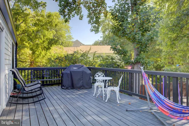 a view of a two chairs in the deck