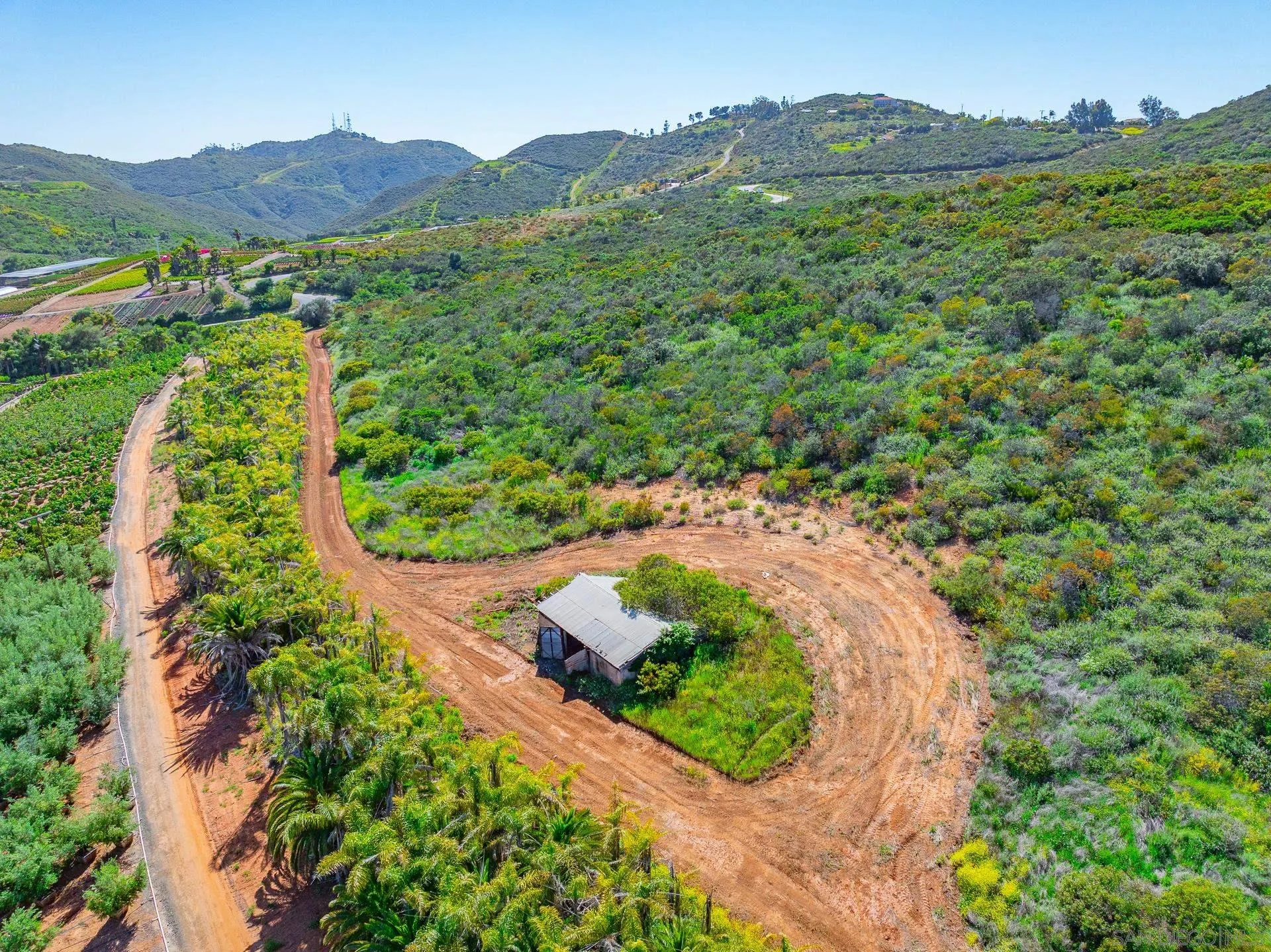 0 Rainbow Glen Fallbrook, CA 92028 - Photo 6 of 26 a view of a lush green hillside and a building