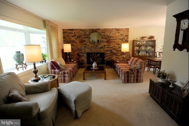 6505 Divine Street McLean, VA 22101 - Photo 5 of 26 a living room with furniture a fireplace and a flat screen tv