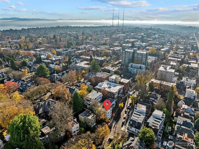 an aerial view of multiple house