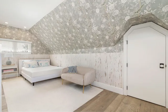 a living room with furniture and a couch