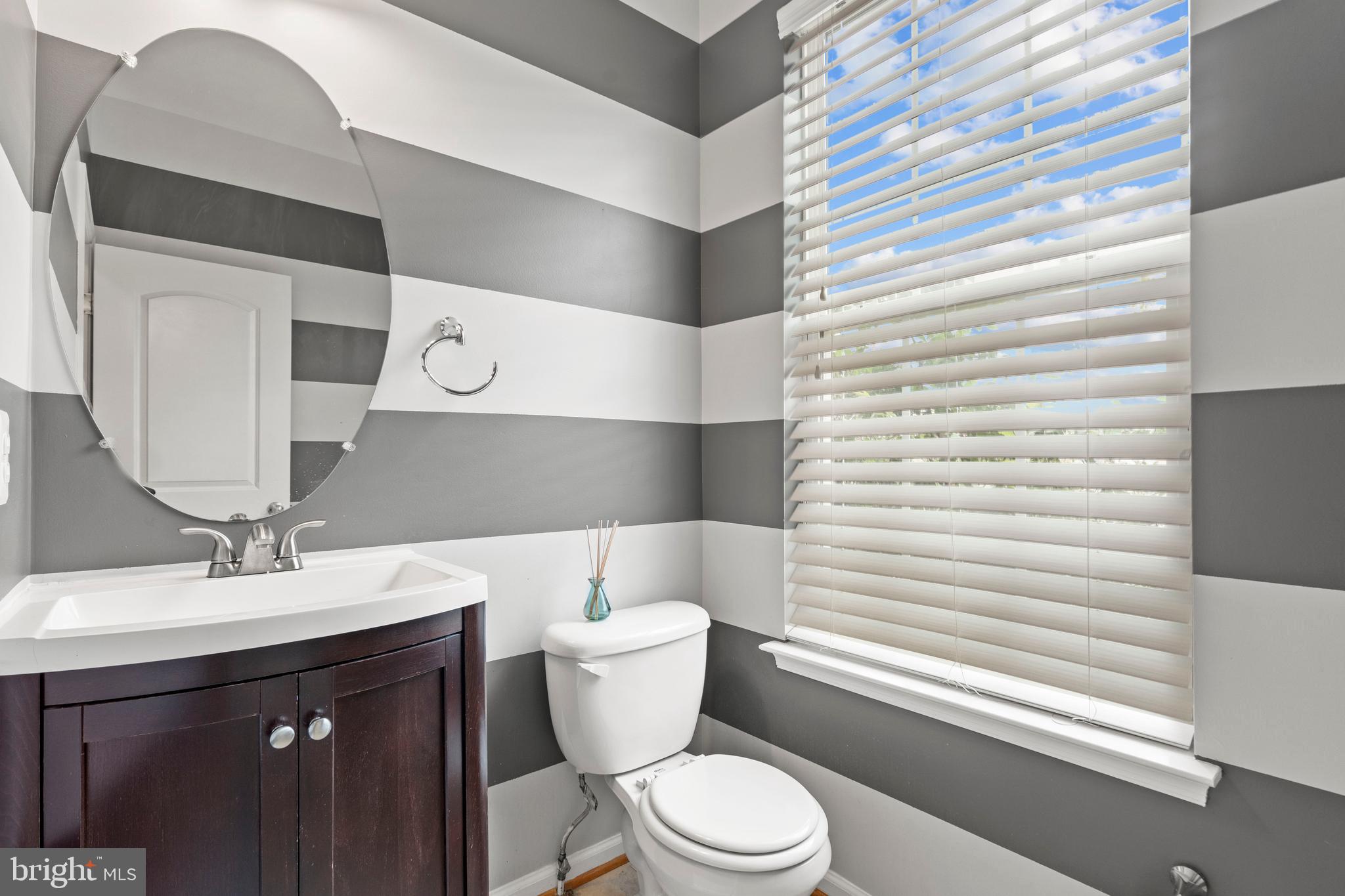 22667 Flowing Spring Square Brambleton, VA 20148 - Photo 6 of 39 a bathroom with a sink a toilet and shower curtain