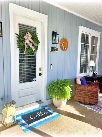 a view of outdoor space deck and living room