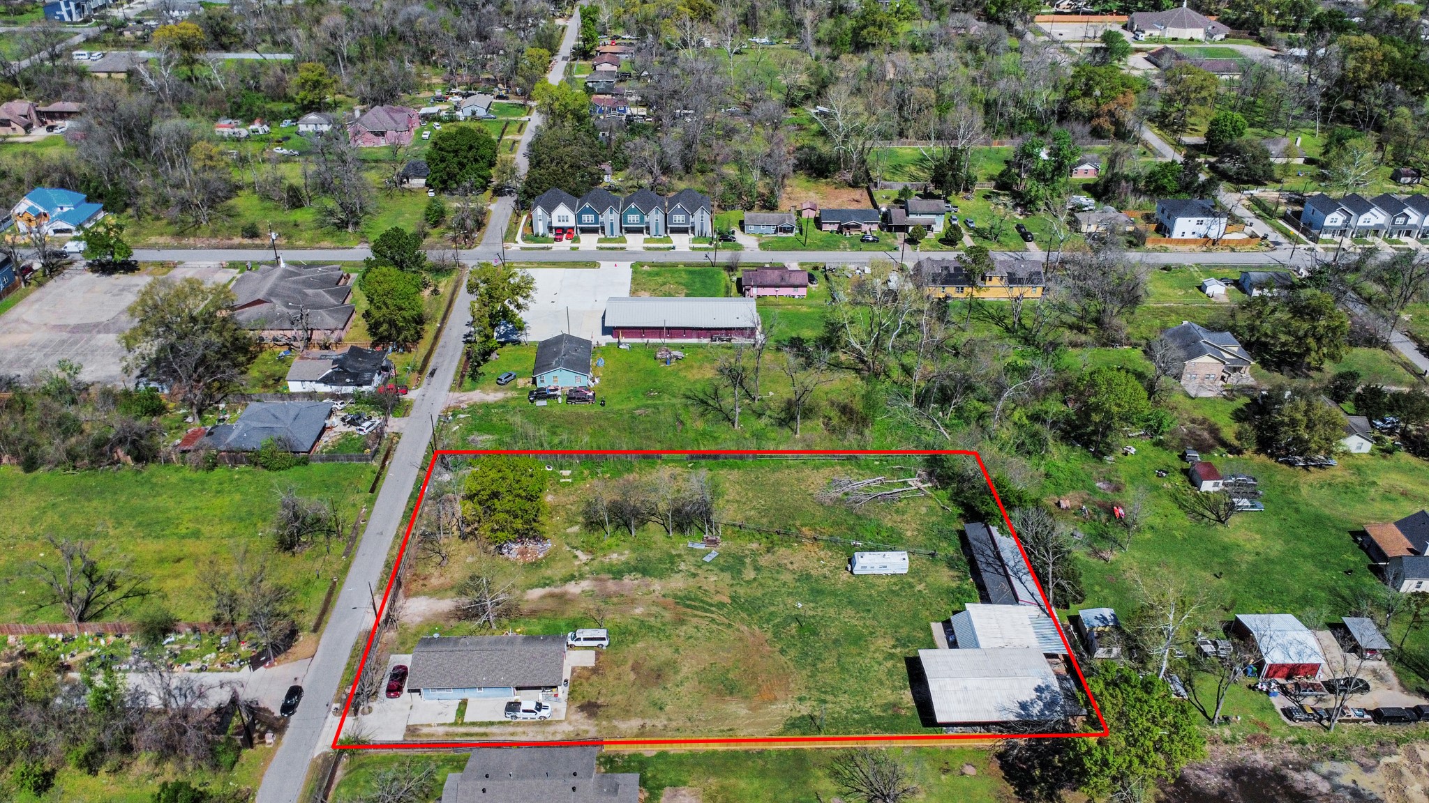 9426 Tower Street Houston, TX 77088 - Photo 6 of 7 an aerial view of residential houses with outdoor space and trees
