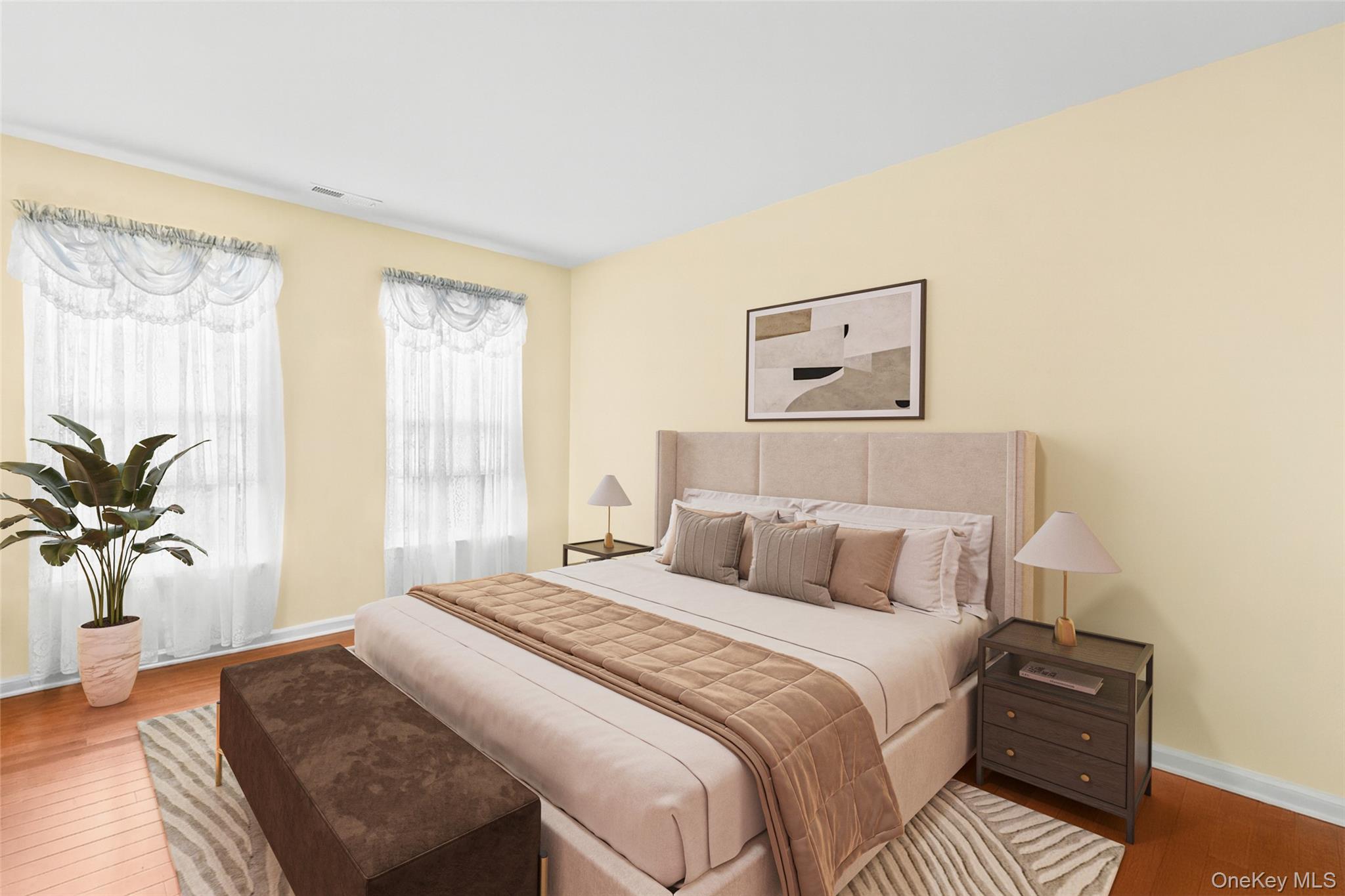 653 Creekside Lane Fishkill, NY 12524 - Photo 27 of 36 a bedroom with a bed and a large window