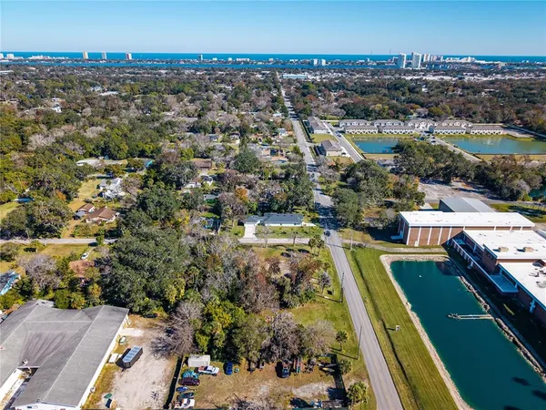 an aerial view of a city