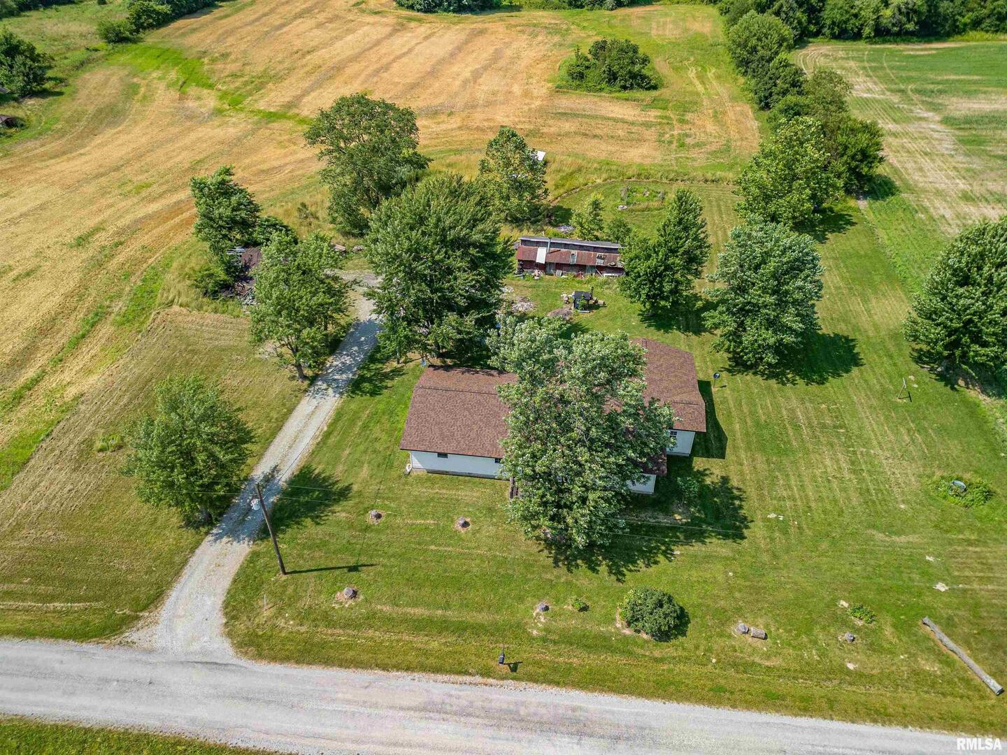 3993 Greenridge Road Alma, IL 62807 - Photo 4 of 45 an aerial view of a residential houses with yard
