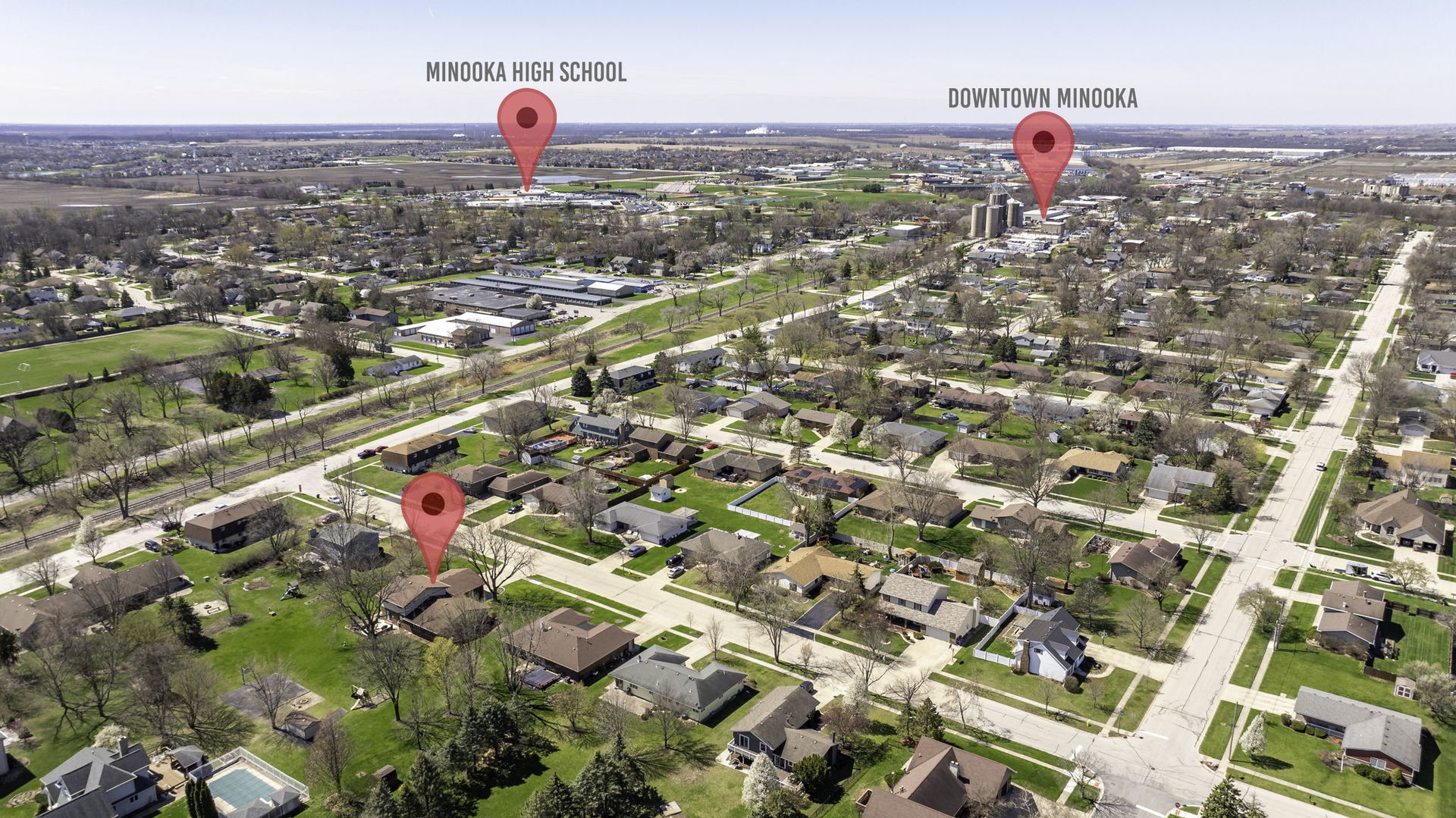 108 Deerpath Drive Minooka, IL 60447 - Photo 45 of 45 an aerial view of residential houses with outdoor space