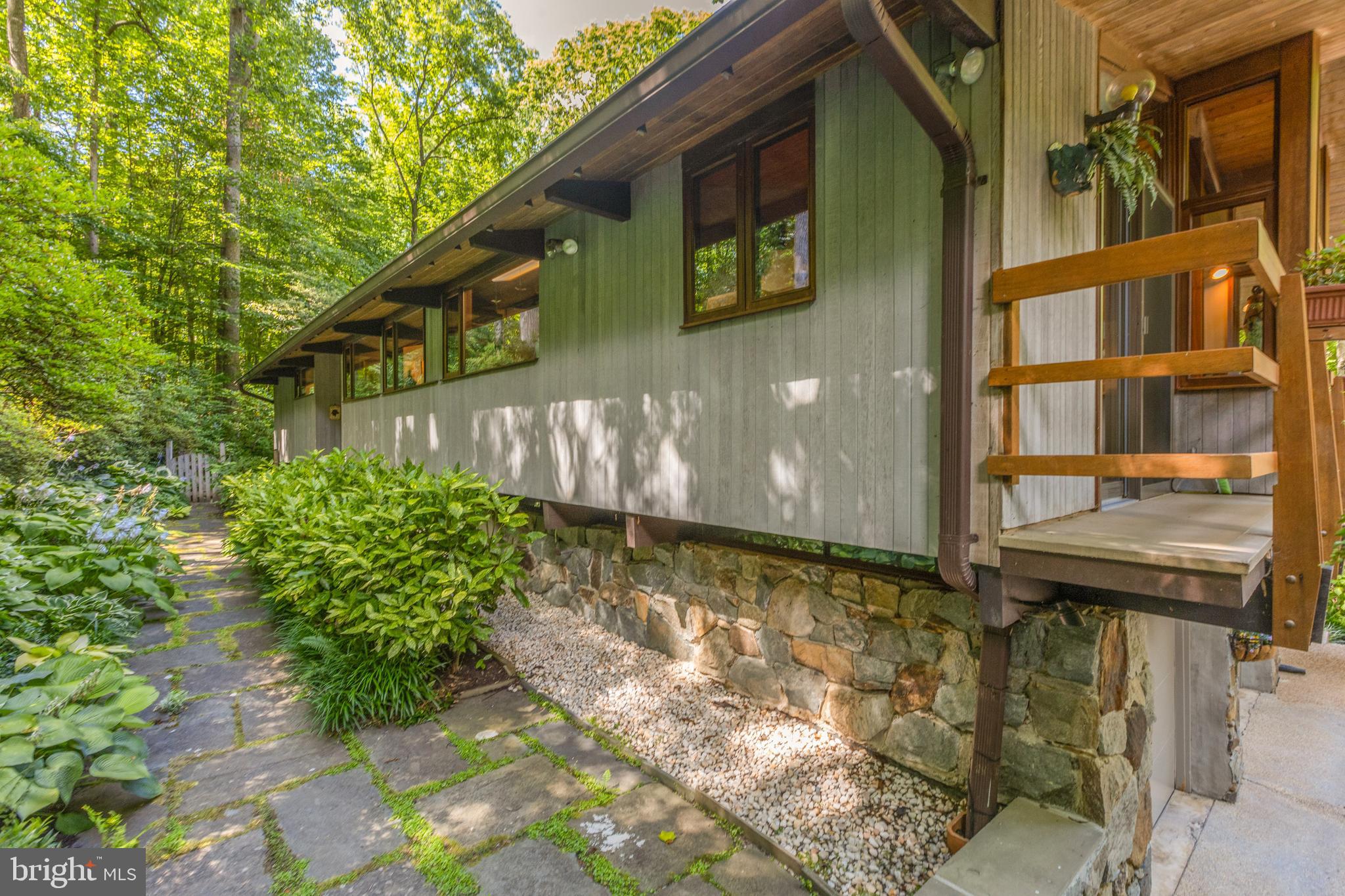 9520 Sagamore Spring Road Great Falls, VA 22066 - Photo 19 of 106 Front walk & balcony off kitchen towards driveway
