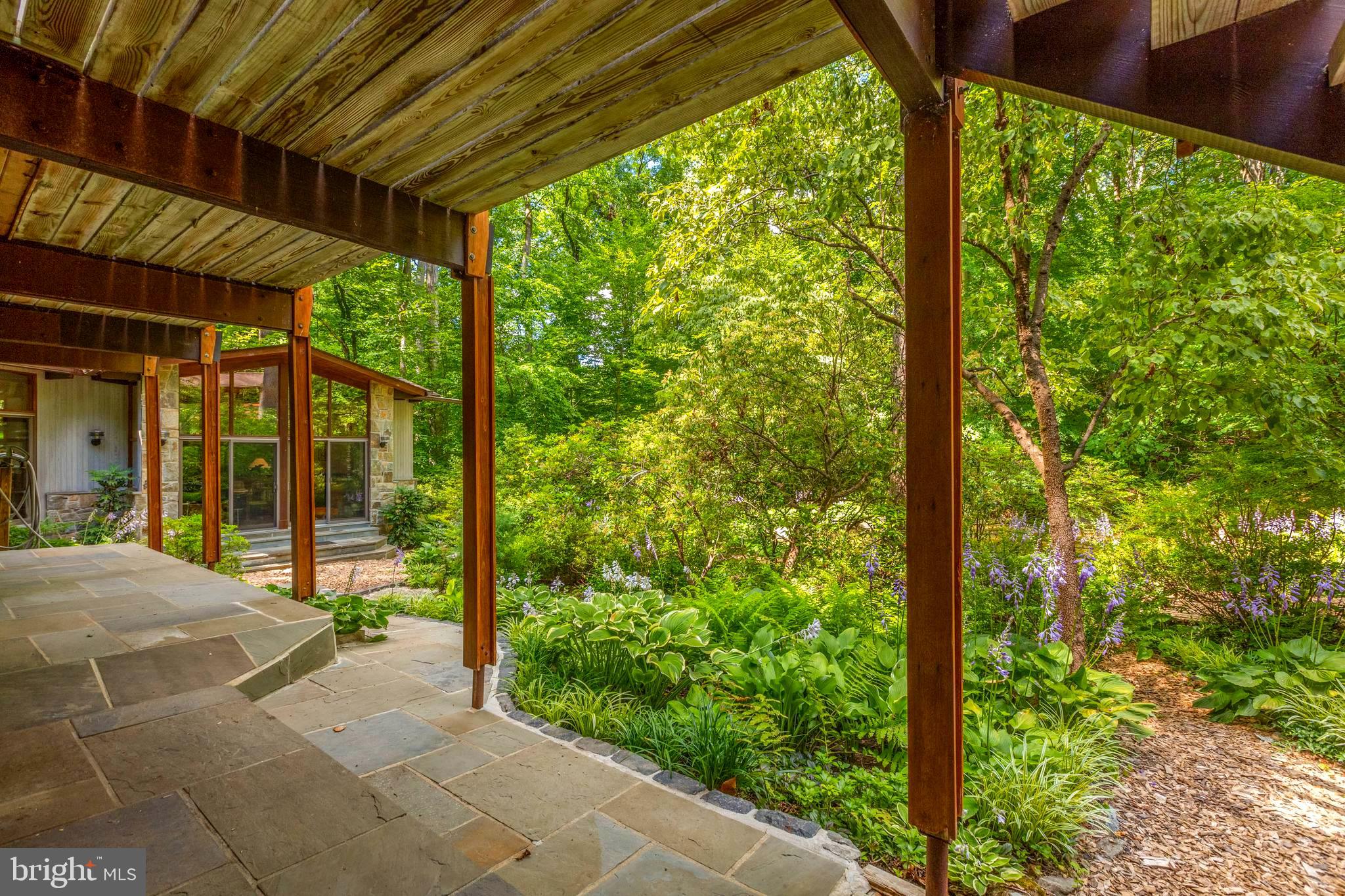 9520 Sagamore Spring Road Great Falls, VA 22066 - Photo 89 of 106 Covered Slate Connecting Walkway