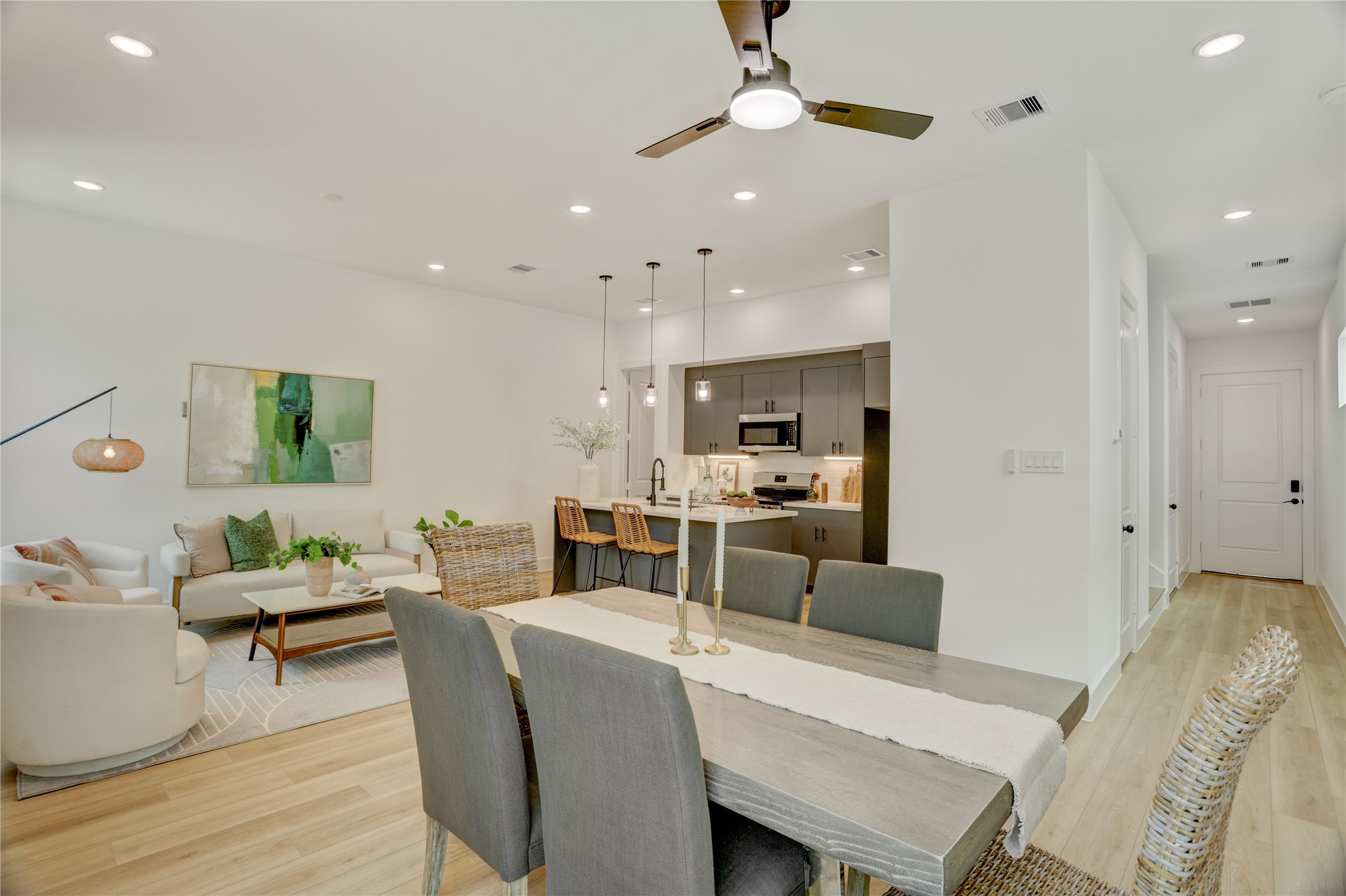 9604 Burden Street Houston, TX 77093 - Photo 9 of 28 The home has recessed LED lighting throughout.