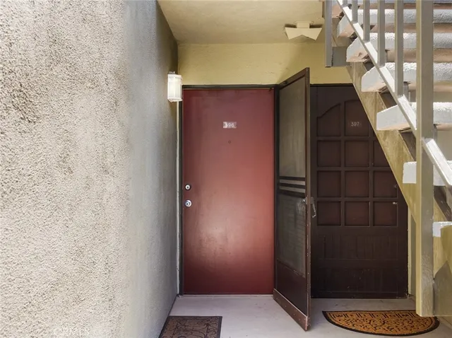 a view of front door