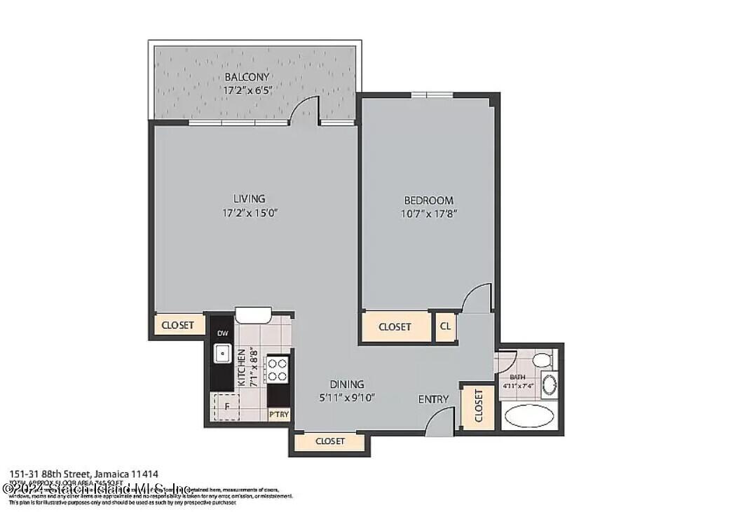 151-31 88th Street, Unit 2F Queens, NY 11414 - Photo 12 of 12 Floor Plan