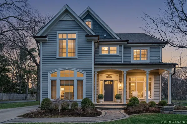 a front view of a house