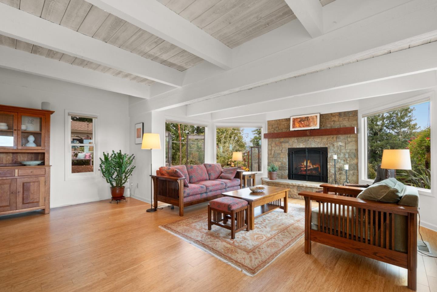 480 Quail Ridge Road Scotts Valley, CA 95066 - Photo 20 of 68 a living room with furniture and a fireplace