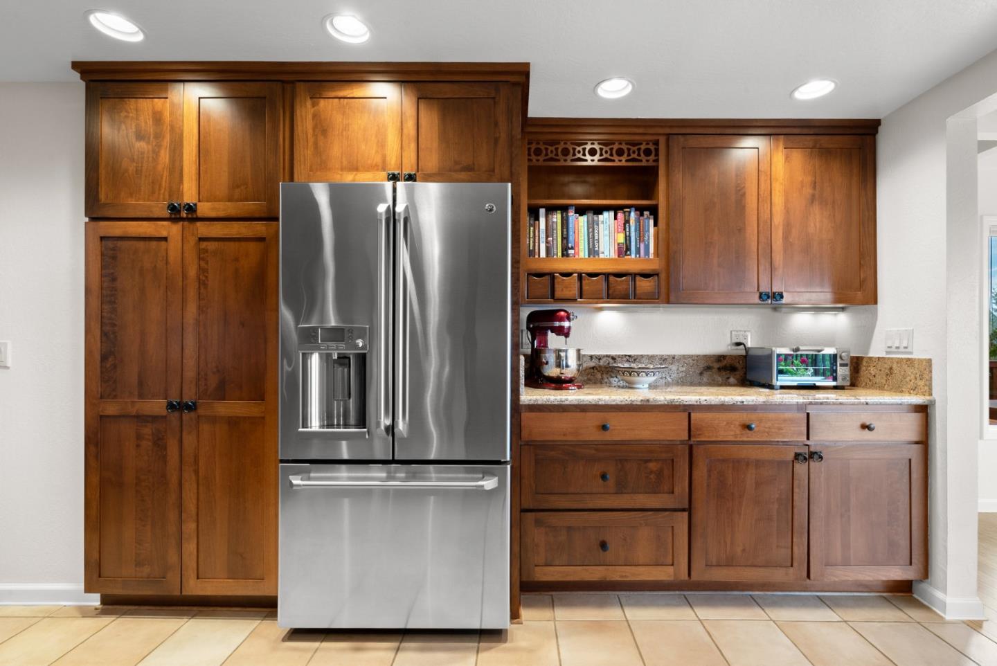480 Quail Ridge Road Scotts Valley, CA 95066 - Photo 22 of 68 a kitchen with stainless steel appliances granite countertop a refrigerator and a stove
