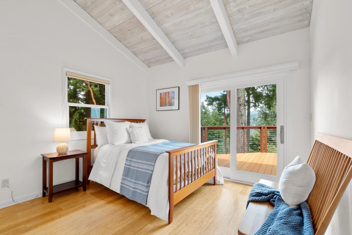 480 Quail Ridge Road Scotts Valley, CA 95066 - Photo 40 of 68 a bedroom with a bed and a large window