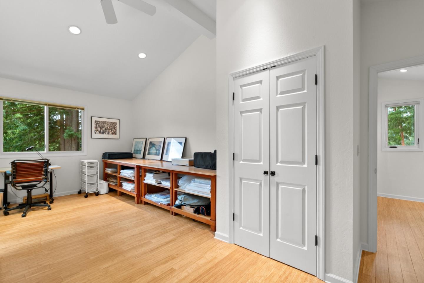 480 Quail Ridge Road Scotts Valley, CA 95066 - Photo 43 of 68 a view of a workspace with furniture and windows
