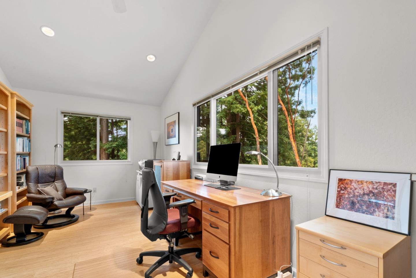 480 Quail Ridge Road Scotts Valley, CA 95066 - Photo 45 of 68 a view of a workspace with furniture and a window