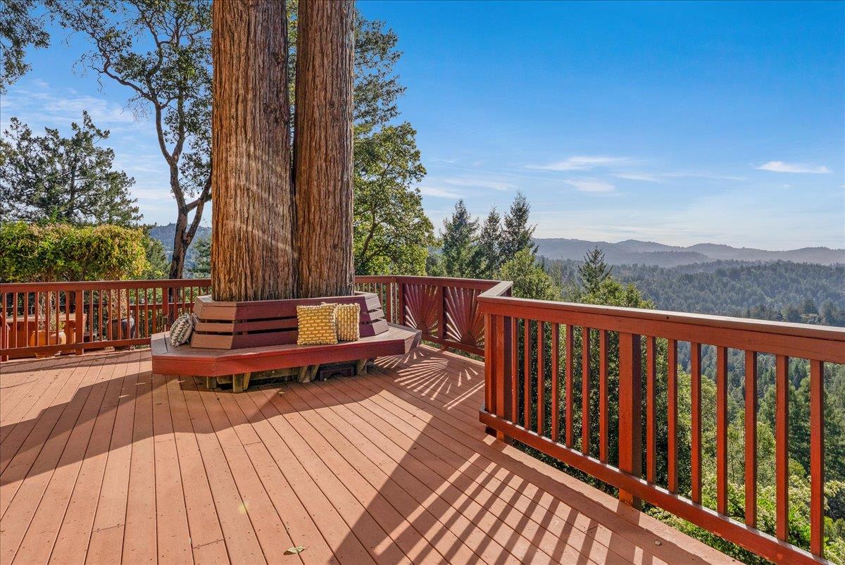 480 Quail Ridge Road Scotts Valley, CA 95066 - Photo 48 of 69 a view of balcony with wooden floor and outdoor seating