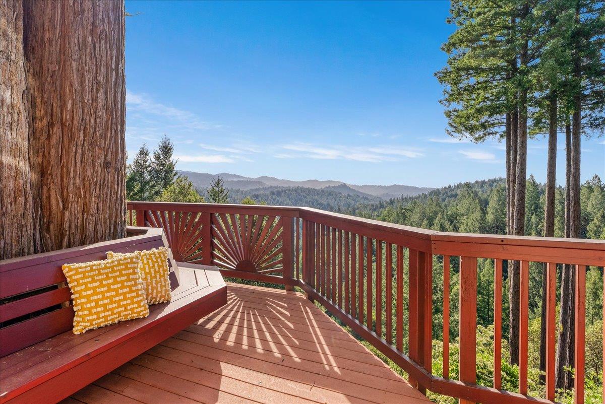 480 Quail Ridge Road Scotts Valley, CA 95066 - Photo 49 of 69 a balcony with wooden floor and fence