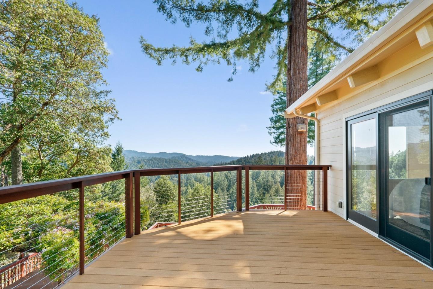 480 Quail Ridge Road Scotts Valley, CA 95066 - Photo 55 of 69 a view of balcony with wooden floor and fence