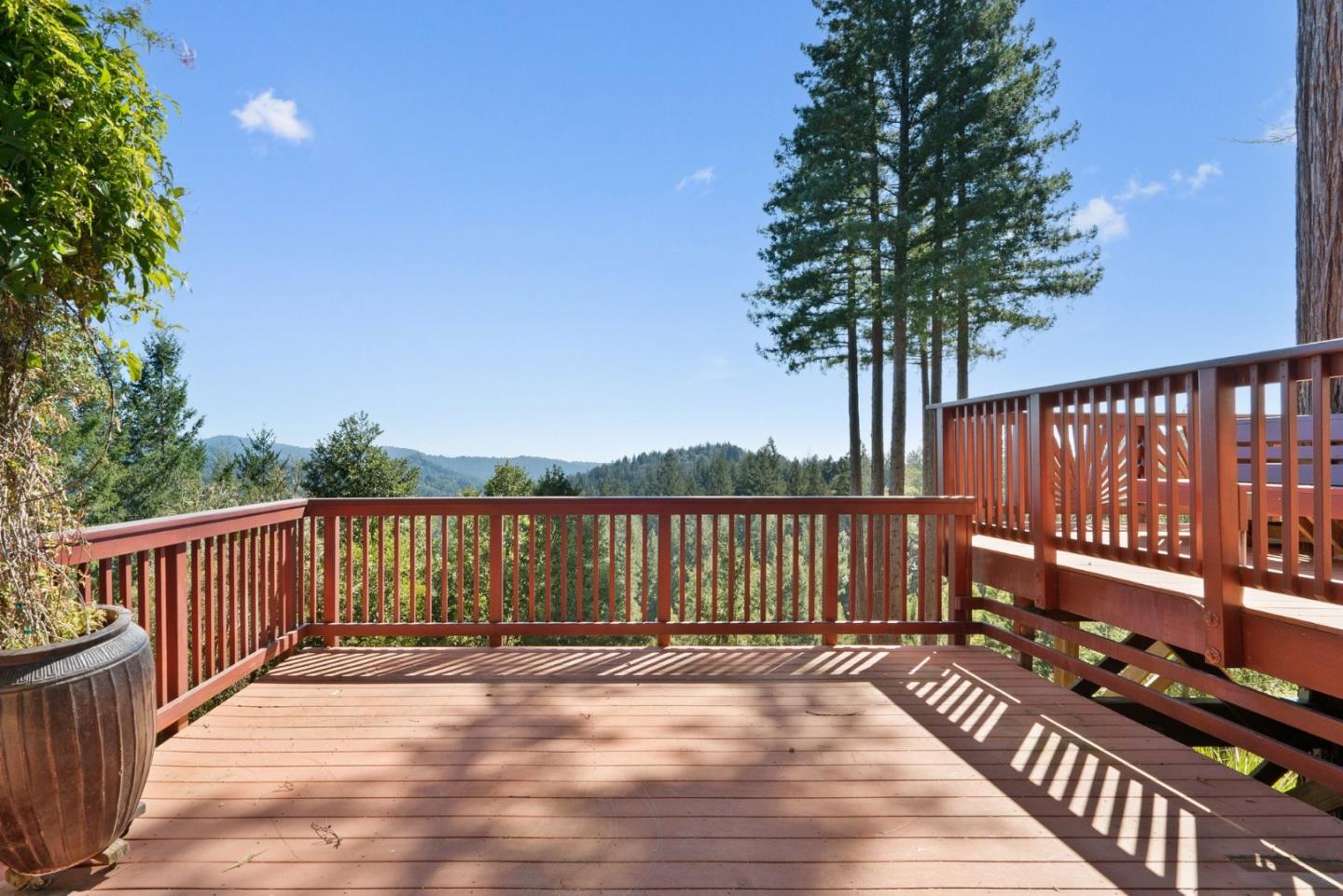 480 Quail Ridge Road Scotts Valley, CA 95066 - Photo 59 of 69 a view of balcony with wooden floor and fence