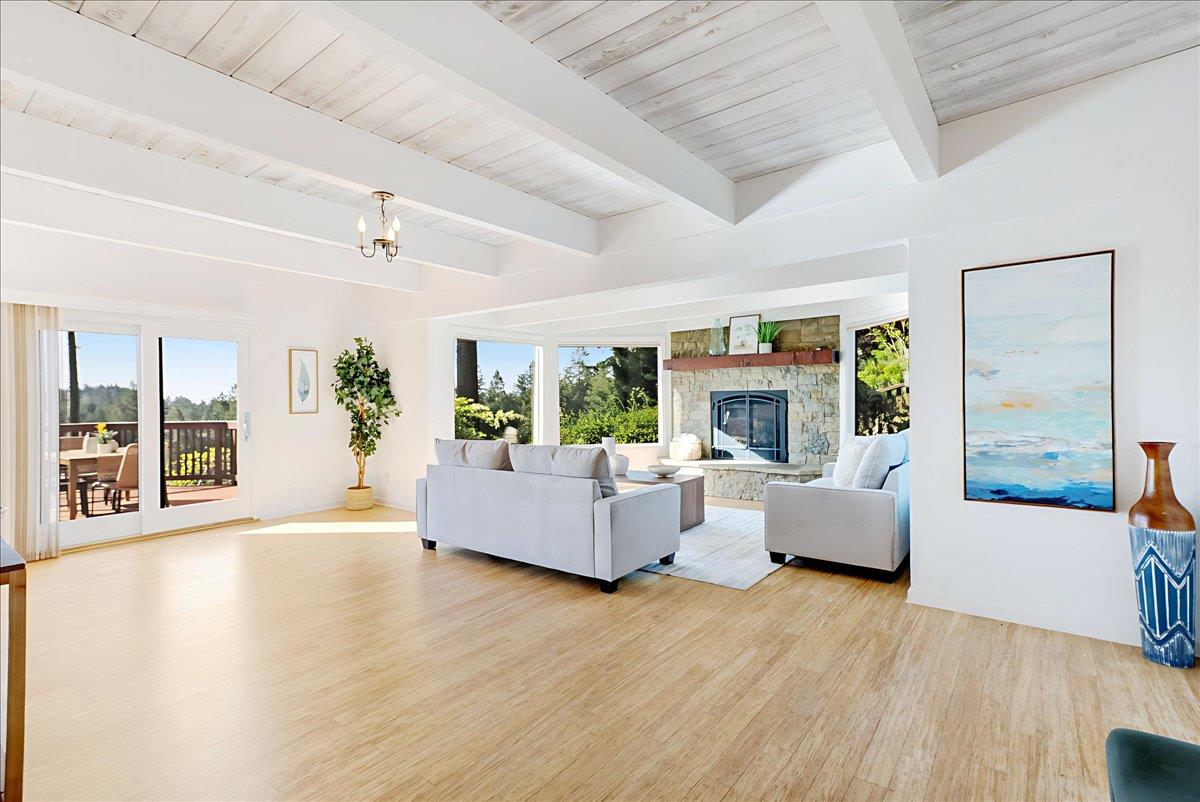 480 Quail Ridge Road Scotts Valley, CA 95066 - Photo 10 of 69 a living room with furniture and a fireplace