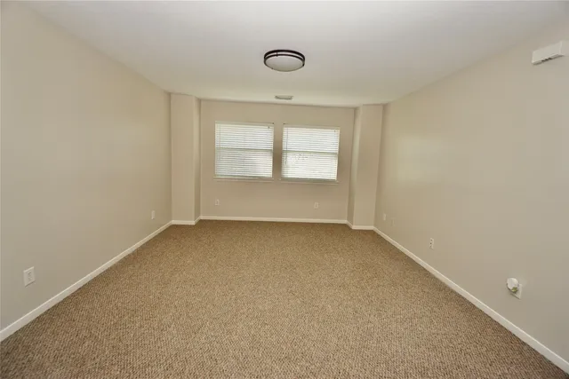 an empty room with a window