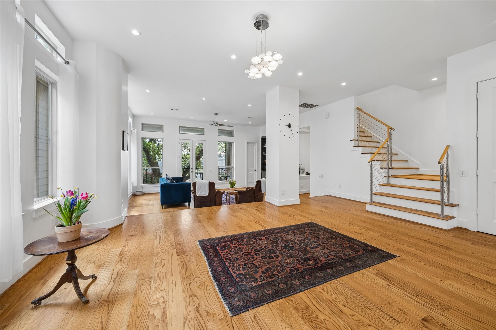 1518 West Clay Street Houston, TX 77019 - Photo 14 of 36 Large Dining area viewed toward living room and stairway to third floor.