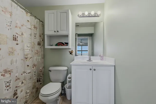 a bathroom with a toilet a sink and a shower curtain