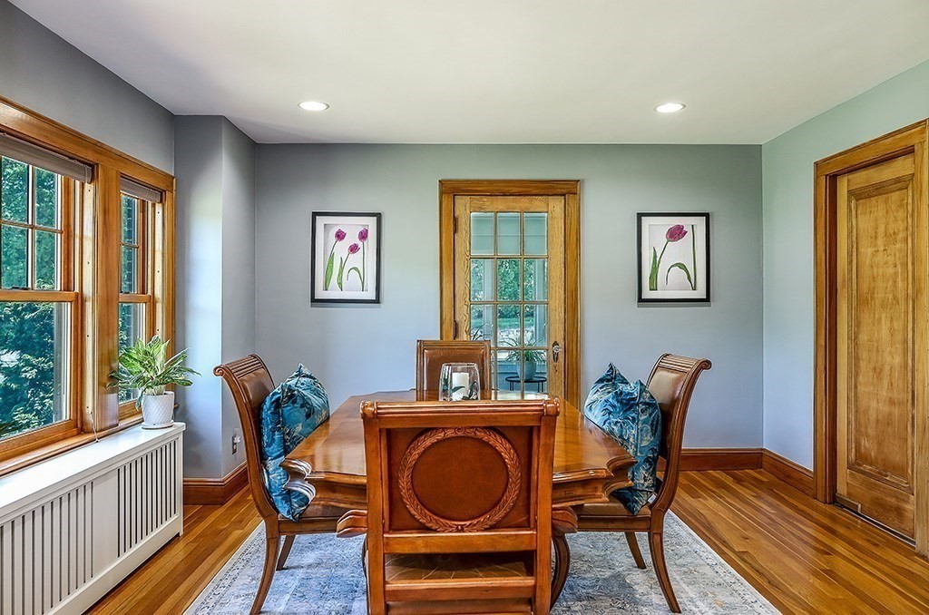 26 Windsor Road Westwood, MA 02090 - Photo 16 of 41 a view of a dining room with furniture window and wooden floor