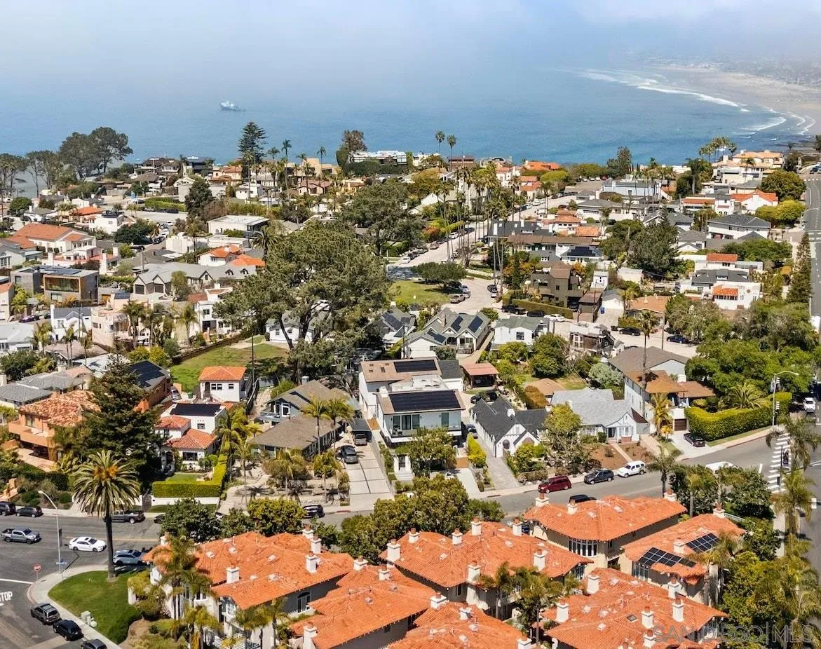an aerial view of multiple house