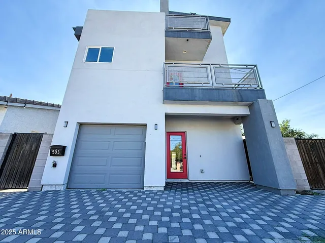 a view of a house with a door