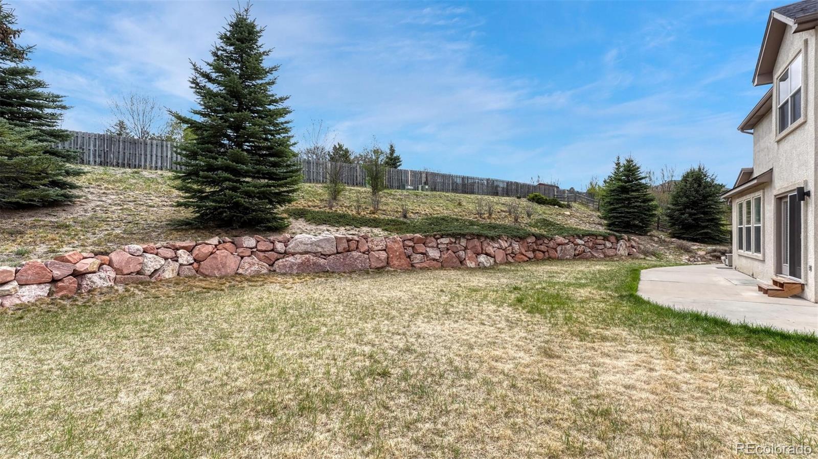 15211 Ridgefield Lane Colorado Springs, CO 80921 - Photo 43 of 47 a backyard of a house with lots of green space