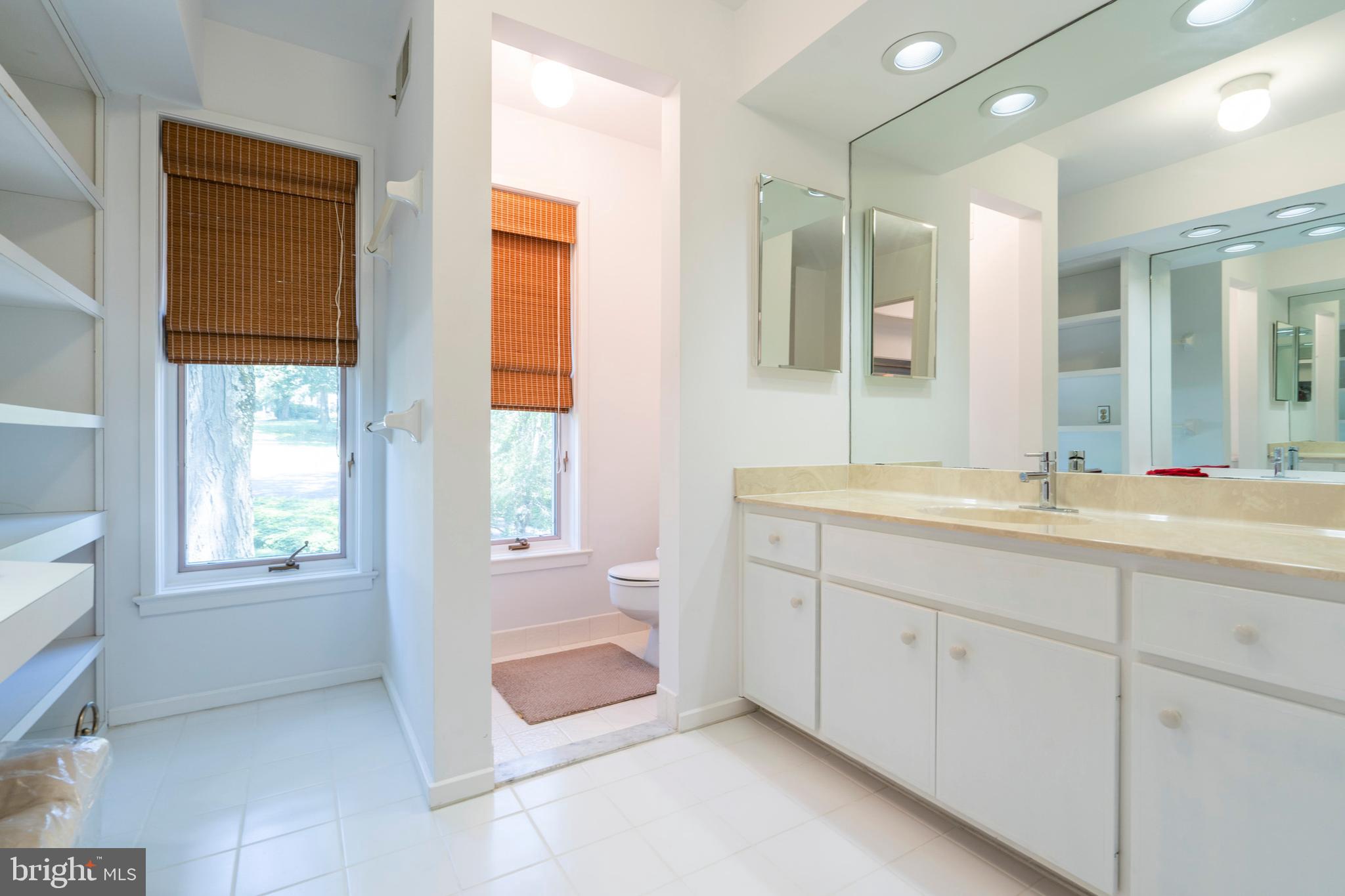 309 Valley Place Radnor, PA 19087 - Photo 30 of 39 a bathroom with a sink a mirror and a bathtub next to a window