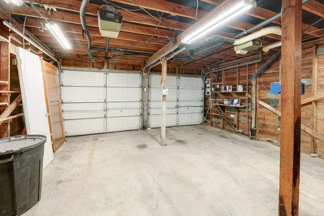 a view of a room with storage