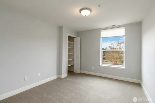 an empty room with a window