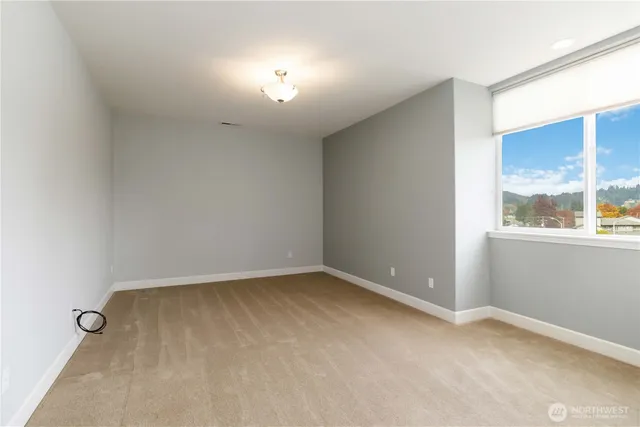 an empty room with a window