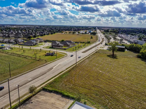 a view of a lake with houses