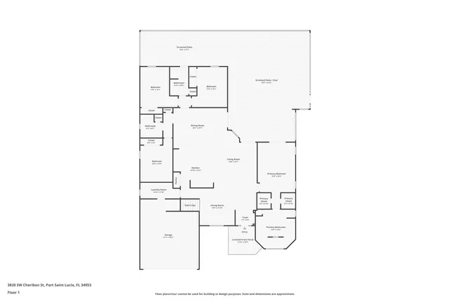 $619,900 | 3820 Southwest Cheribon Street, Port St. Lucie, FL 34953
