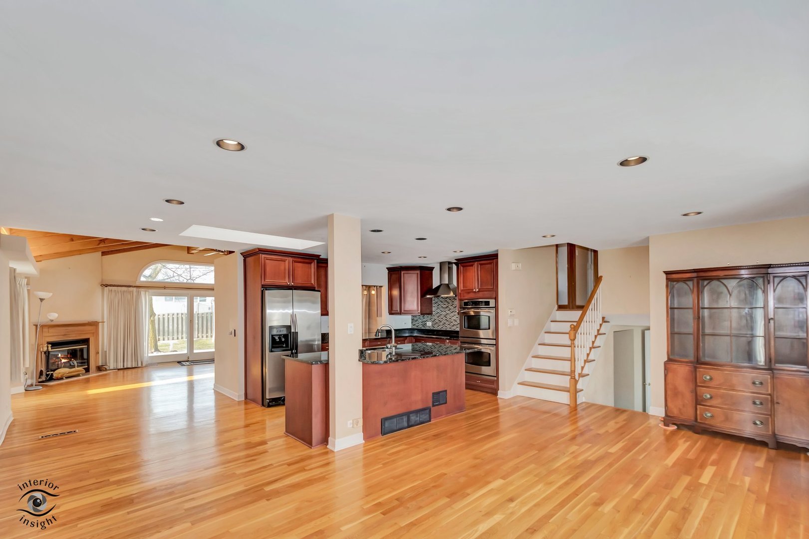 2815 Helen Drive Glenview, IL 60025 - Photo 7 of 40 a view of a kitchen with refrigerator and wooden floor