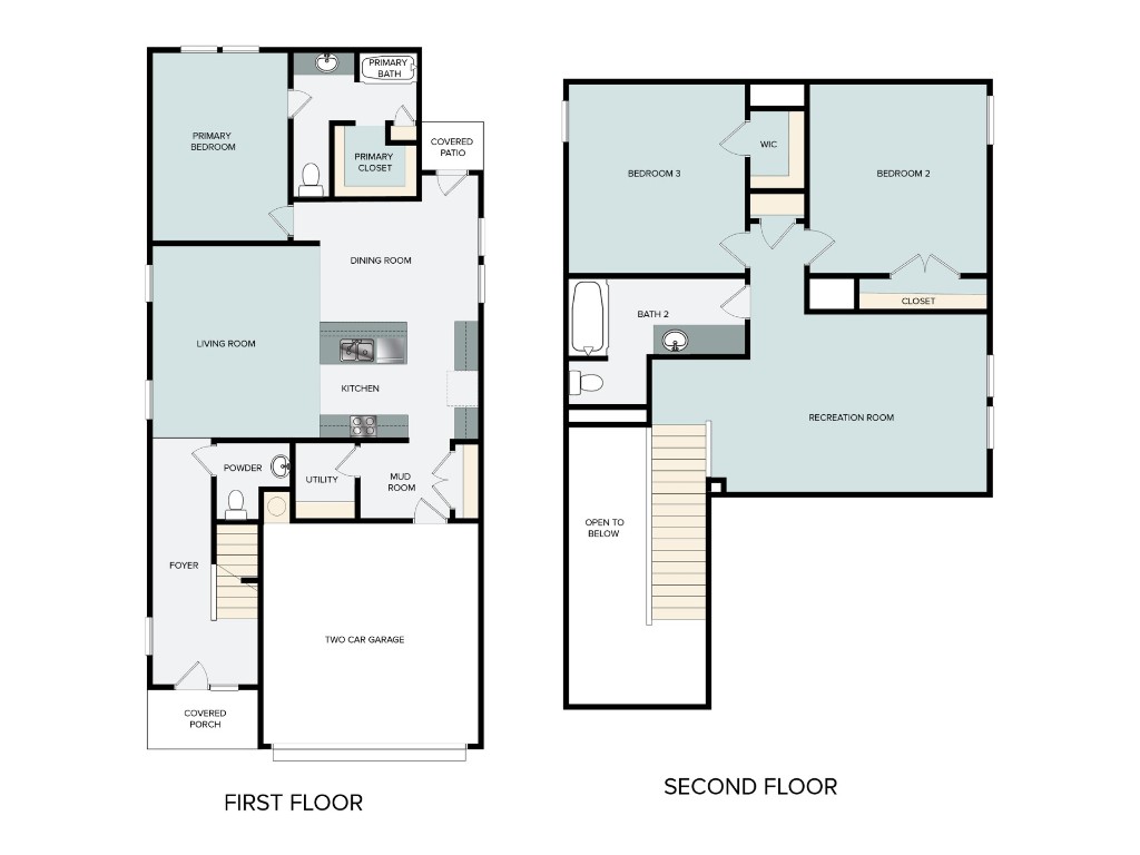 149 Huckleberry Lane Elgin, TX 78621 - Photo 1 of 1 a picture of a kitchen with refrigerator and mirror