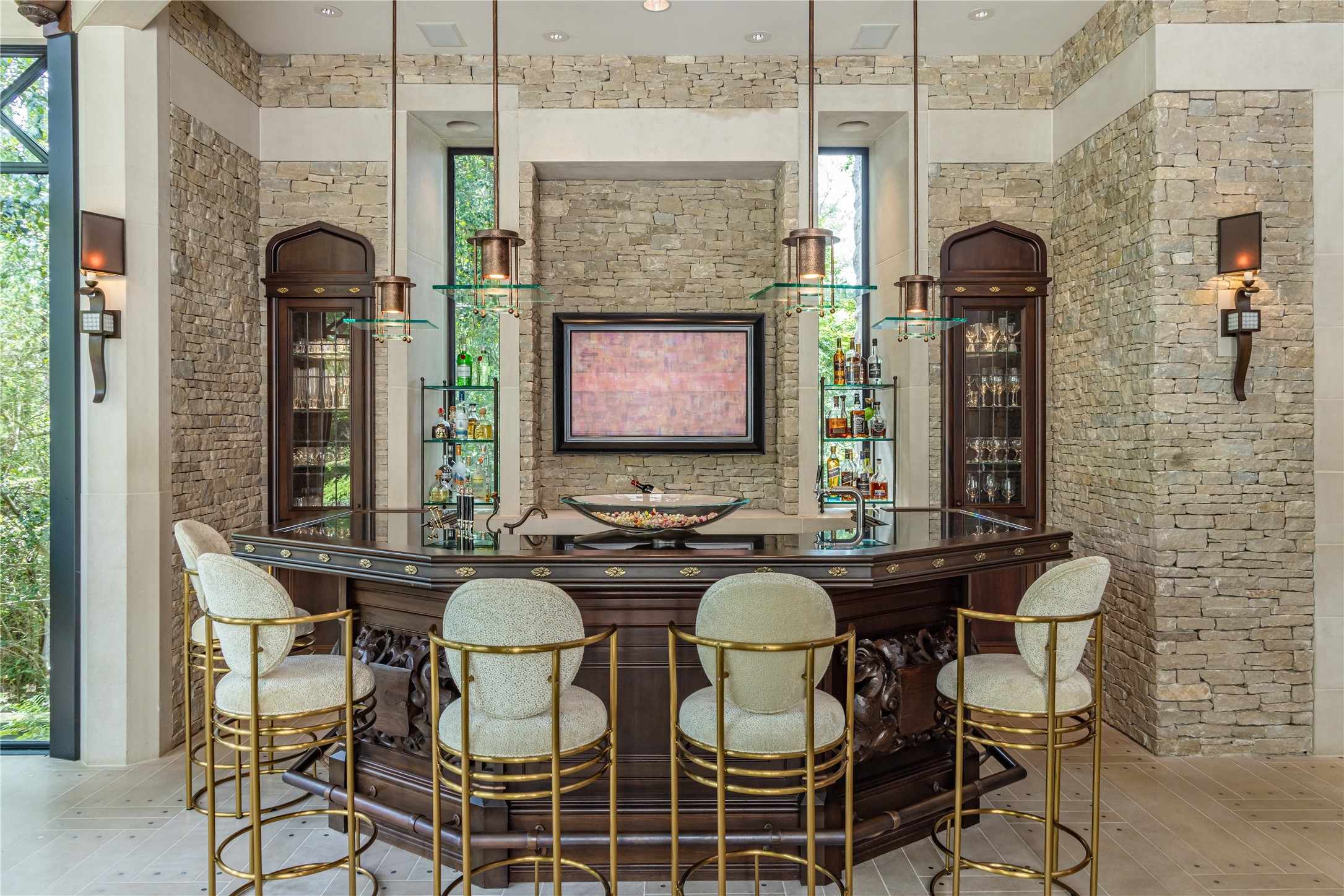 107 Timberwilde Lane Houston, TX 77024 - Photo 12 of 40 a dining room with chandelier fan and wooden floor