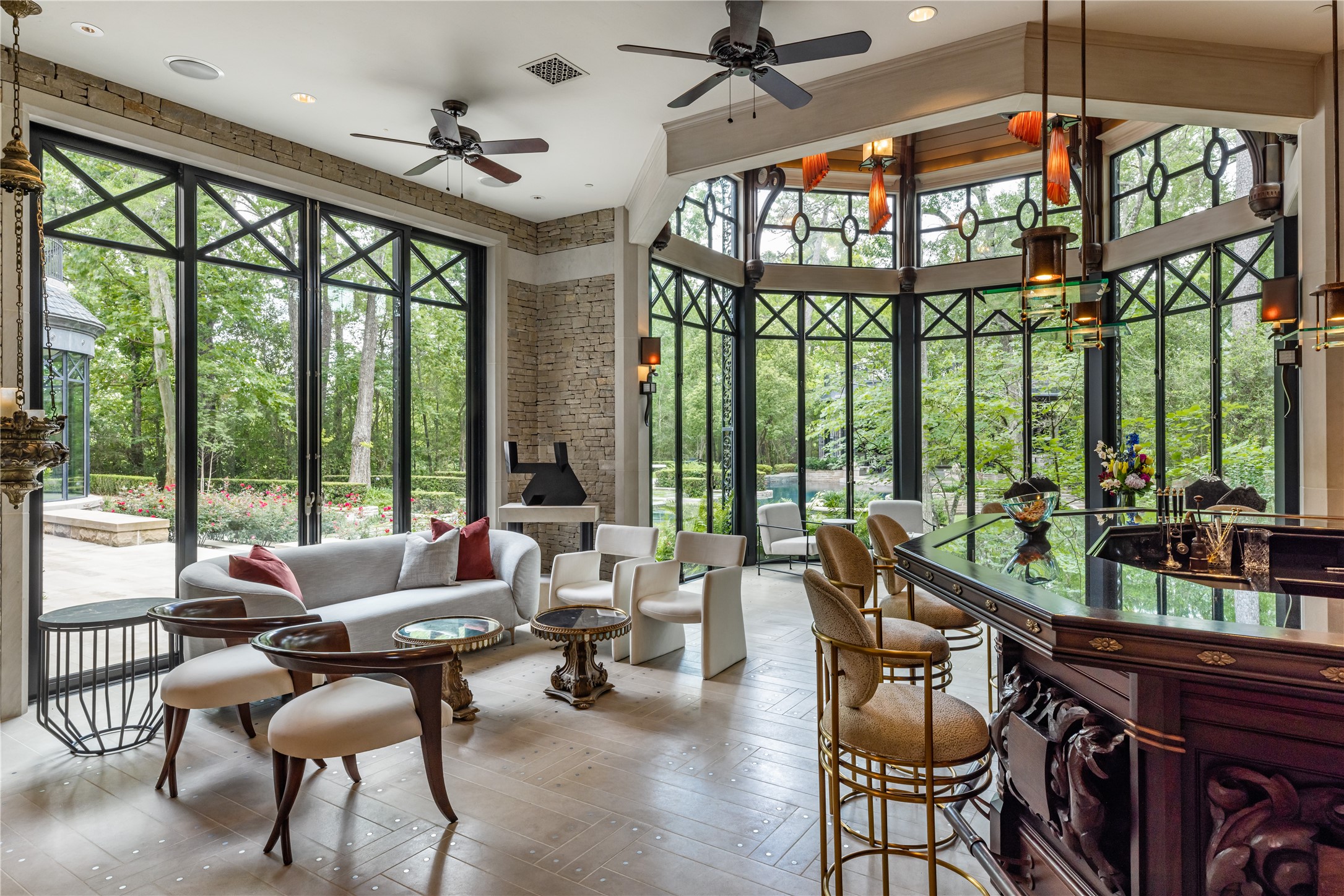 107 Timberwilde Lane Houston, TX 77024 - Photo 13 of 40 a living room with furniture and a large window