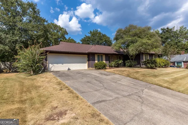 a view of road with trees